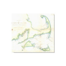 Mapa de época de Cape Cod (1857)