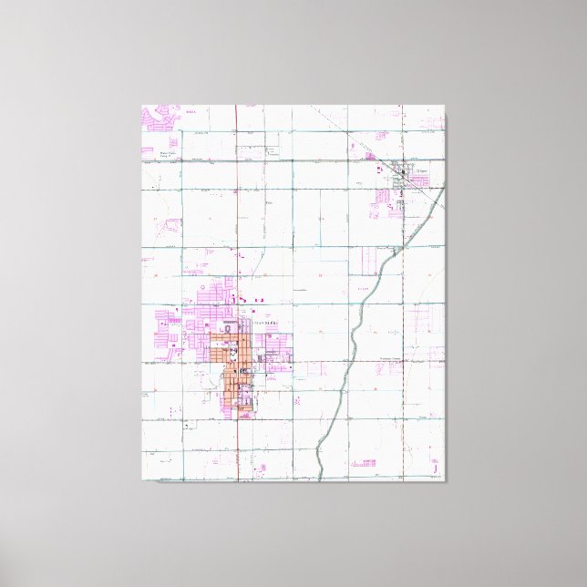 Lienzo Mapa de época de Chandler & Gilbert Arizona (1952) (Anverso)