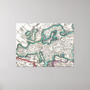 Lienzo Mapa de época de Europa (1685)