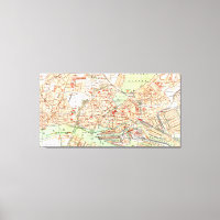Mapa de época de Hamburgo Alemania (1890)