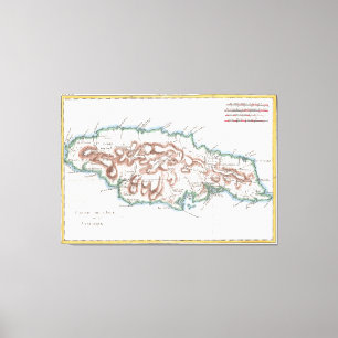 Lienzo Mapa de época de Jamaica (1780) 2