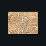 Lienzo Mapa de época de París (1575)<br><div class="desc">Este es un mapa vintage de París Francia producido en 1575.</div>