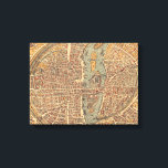 Lienzo Mapa de época de París (1575)<br><div class="desc">Este es un mapa vintage de París Francia producido en 1575.</div>