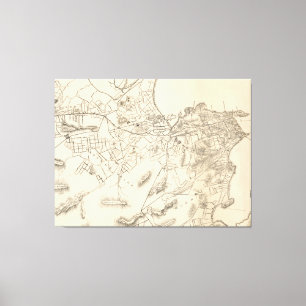 Lienzo Mapa de época de Río de Janeiro Brasil (1896)