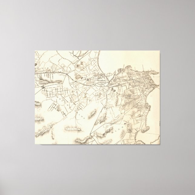 Lienzo Mapa de época de Río de Janeiro Brasil (1896) (Anverso)