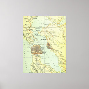 Lienzo Mapa de época de San Francisco California (1905)