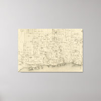 Mapa de época de Toronto Canadá (1880)