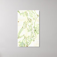 Mapa de época del sonido del puget (1867)