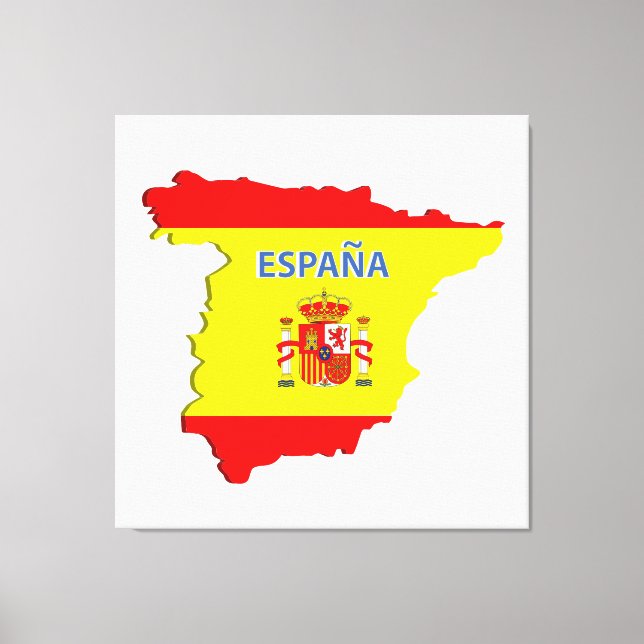 Lienzo Mapa de España (Anverso)