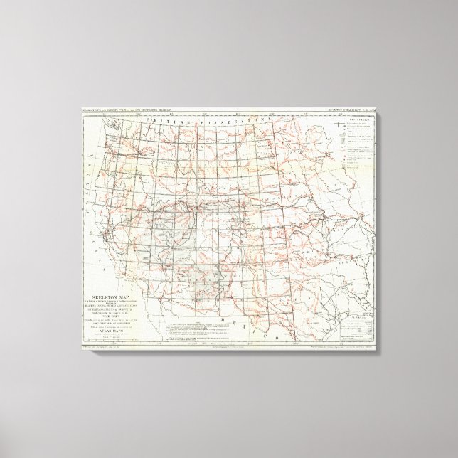 Lienzo Mapa de esqueletos (Anverso)