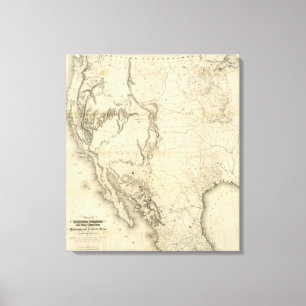 Lienzo Mapa De Estados Unidos