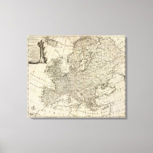 Lienzo Mapa de Europa