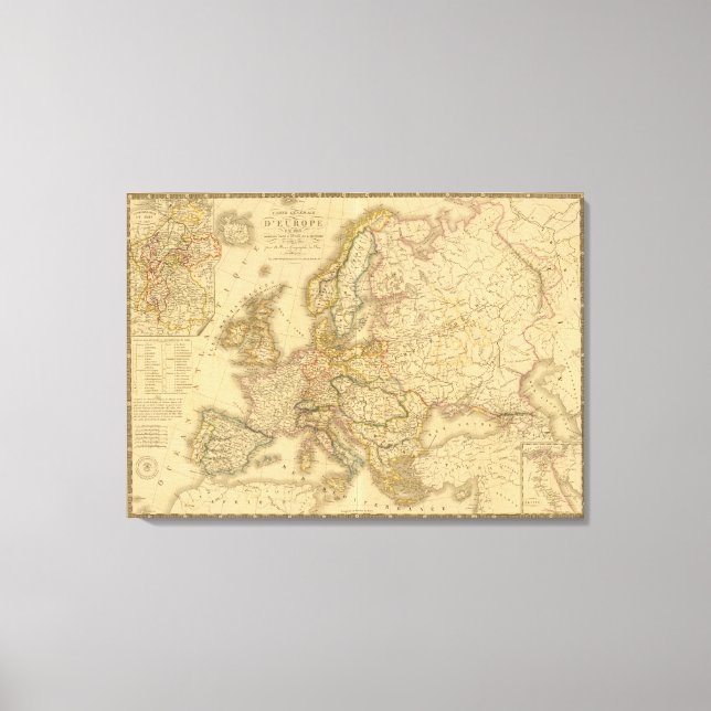 Lienzo Mapa de Europa 3 (Anverso)