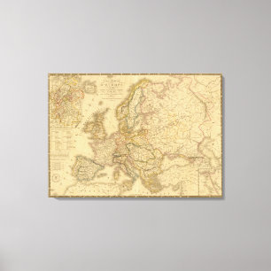 Lienzo Mapa de Europa 3