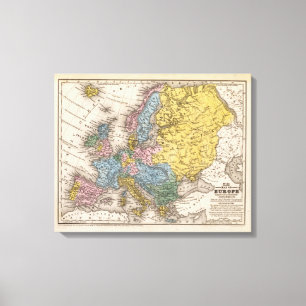 Lienzo Mapa de Europa 4