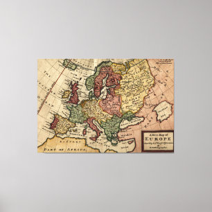 Lienzo Mapa de Europa de 1721 de Herman Moll