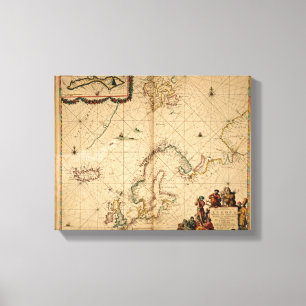 Lienzo Mapa de Europa del Norte