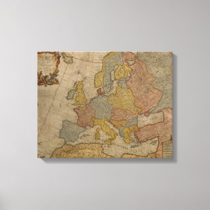 Lienzo Mapa de Europa el   1700