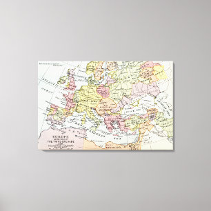 Lienzo Mapa de Europa Tercera Cruzada