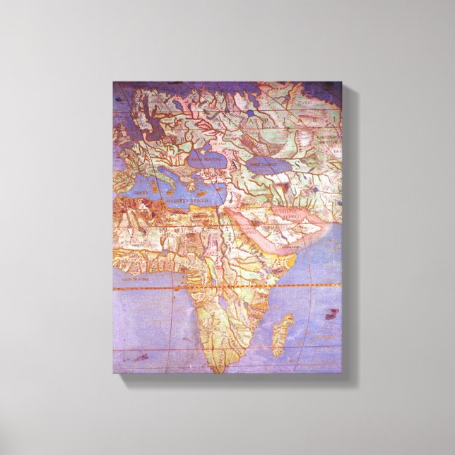 Lienzo Mapa de Europa y África (Anverso)