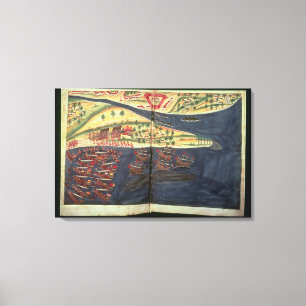 Lienzo Mapa de exploración de Surat