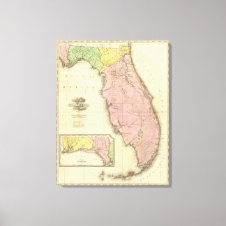Lienzo Mapa de Florida 2