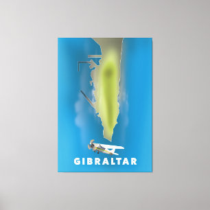 Lienzo Mapa de Gibraltar