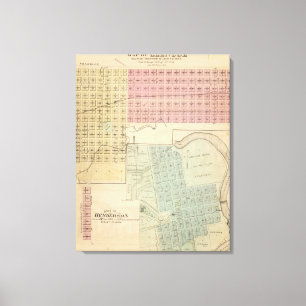 Lienzo Mapa de Glencoe, mapa de Henderson, Minnesota