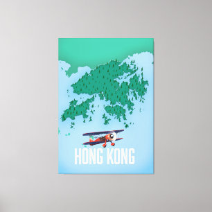 Lienzo Mapa de Hong Kong