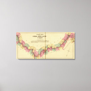 Lienzo Mapa de índice al atlas del río Ohio superior