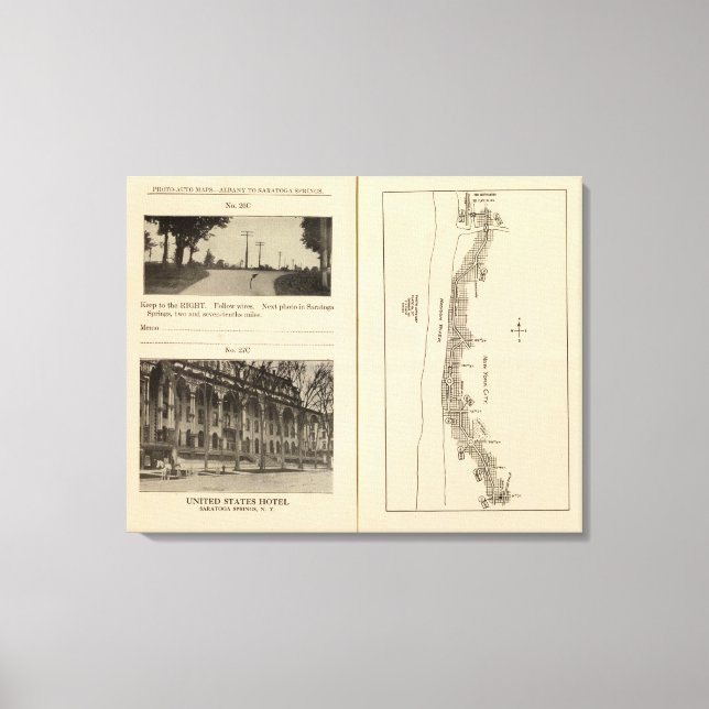 Lienzo Mapa de índice de la ciudad de Nueva York (Anverso)