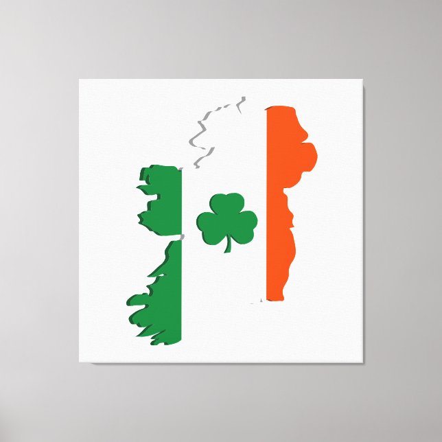 Lienzo Mapa de Irlanda (Anverso)