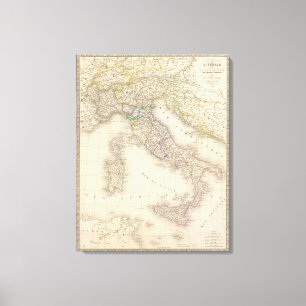 Lienzo Mapa de Italia