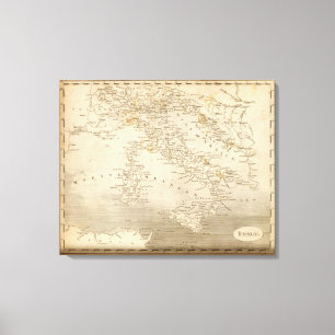 Lienzo Mapa de Italia por Arrowsmith