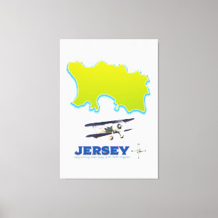 Lienzo Mapa de Jersey.