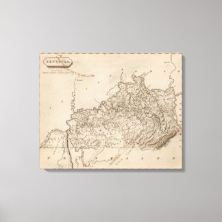 Lienzo Mapa de Kentucky por Arrowsmith