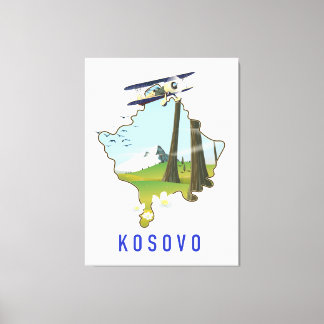 Lienzo Mapa de Kosovo