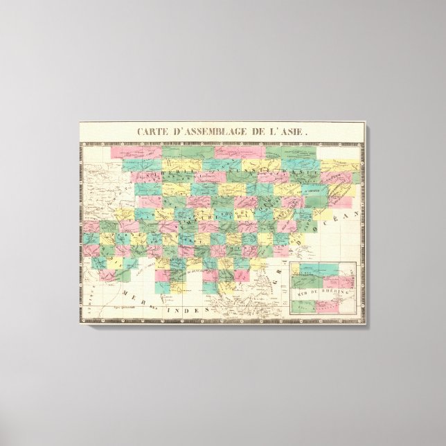 Lienzo Mapa de la Asamblea de Asia (Anverso)