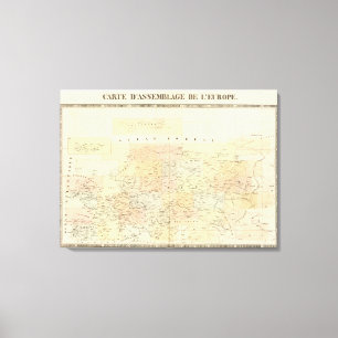Lienzo Mapa de la asamblea de Europa