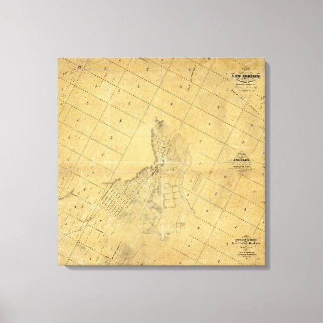 Lienzo Mapa De La Ciudad De Los Ángeles (Anverso)