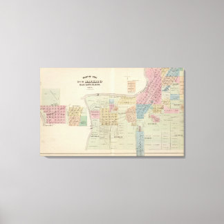 Lienzo Mapa de la ciudad de Mankato, Minnesota
