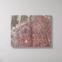 Lienzo Mapa de la ciudad de Réplica de Amsterdam 1652