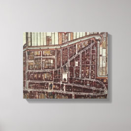 Lienzo Mapa de la ciudad de Réplica de Delft de 1649