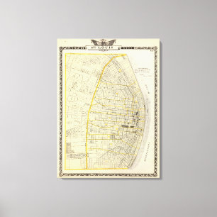 Lienzo Mapa de la ciudad de St Louis