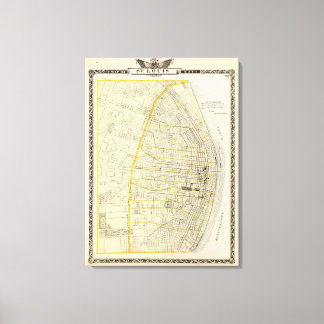 Lienzo Mapa de la ciudad de St Louis