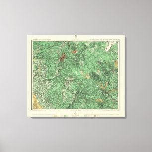 Lienzo Mapa de la clasificación de tierra de California