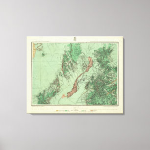 Lienzo Mapa de la clasificación de tierra de New México