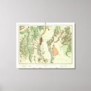 Lienzo Mapa de la clasificación de tierra de New México