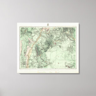 Lienzo Mapa de la clasificación de tierra de New México