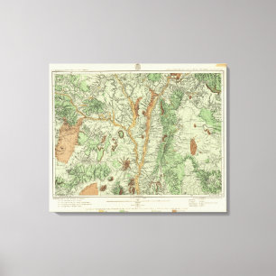 Lienzo Mapa de la clasificación de tierra de New México